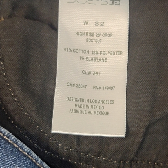 JOE'S Jeans women's waist 32 high rise 26" crop boot cut denim jean - Picture 3 of 10